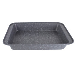 Tava cuptor, Granite Line, aluminiu presat, dreptunghiulara, gri, 37.5 x 25 x 5 cm