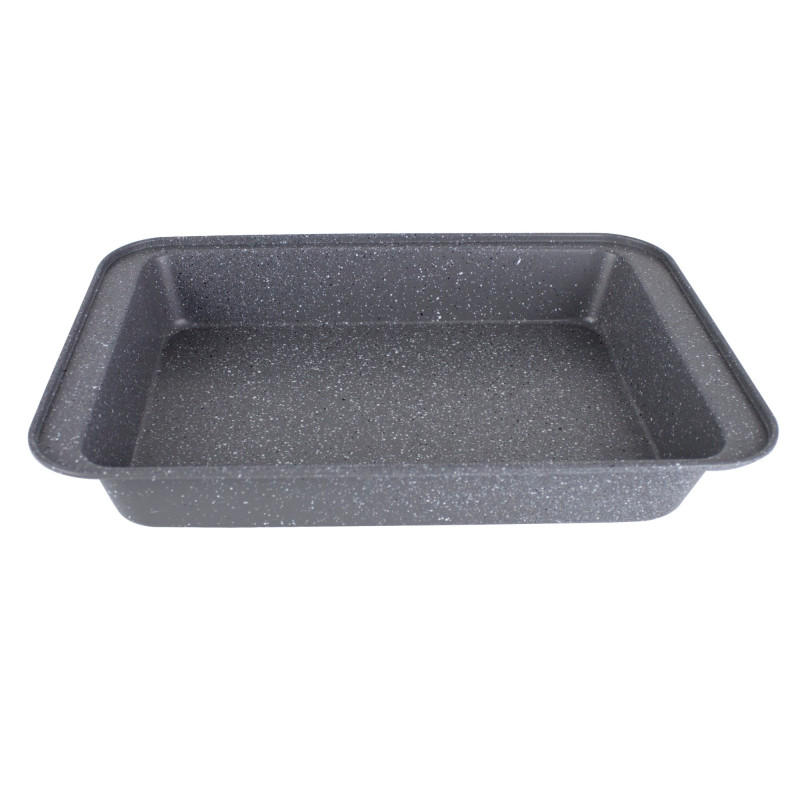 Tava cuptor, Granite Line, aluminiu presat, dreptunghiulara, gri, 37.5 x 25 x 5 cm
