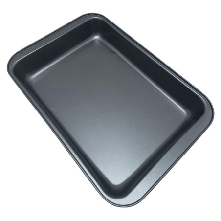 Tava cuptor, Kasemi, cu acoperire teflon, dreptunghiulara, negru, 37 x 25.5 x 5 cm