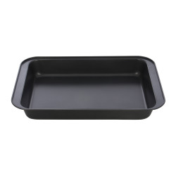Tava cuptor, otel carbon, dreptunghiulara, gri, 42.5 x 28.5 x 5.5 cm, antiaderenta