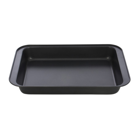 Tava cuptor, otel carbon, dreptunghiulara, gri, 42.5 x 28.5 x 5.5 cm, antiaderenta