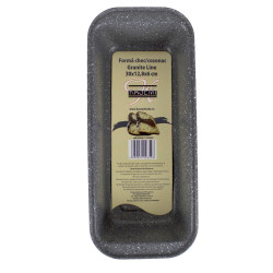 Tava de copt Granite Line, aluminiu presat, dreptunghiulara, gri, 30 x 12.8 x 6 cm