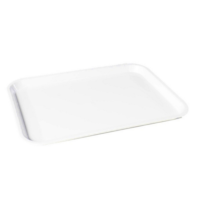Tava dreptunghiulara pentru servire, din plastic, Plastina, alb, 37 x 51.5 x 3 cm