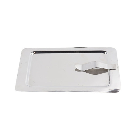 Tava dreptunghiulara pentru servire, Kasemi 1103672, din inox, argintiu, 17 x 11 cm