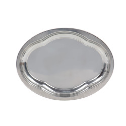 Tava ovala pentru servire, din inox, 176, gri, 26 x 19.5 x 2 cm