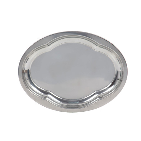 Tava ovala pentru servire, din inox, 176, gri, 26 x 19.5 x 2 cm
