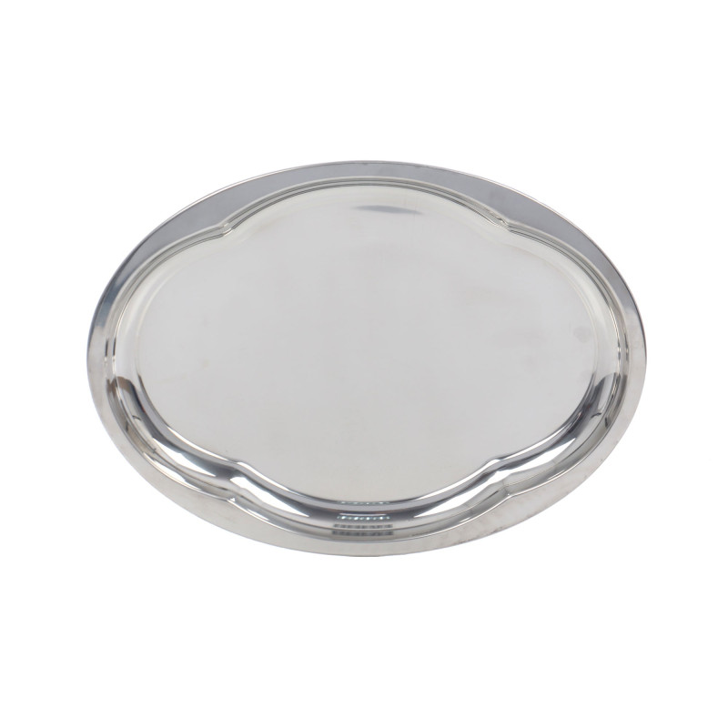 Tava ovala pentru servire, din inox, 251, gri, 35 x 26.4 x 2 cm