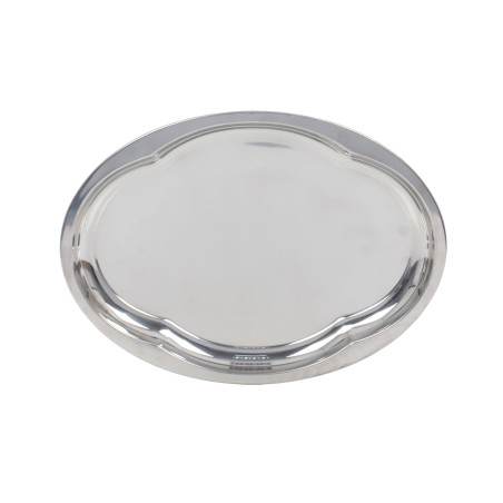 Tava ovala pentru servire, din inox, 251, gri, 35 x 26.4 x 2 cm