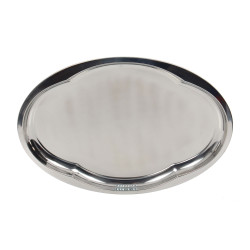 Tava ovala pentru servire, din inox, 412, gri, 45 x 33.8 x 2 cm