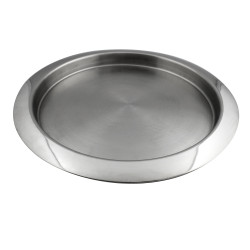 Tava rotunda pentru servire, din inox, Kasemi 1101425, gri, 30 cm