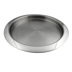 Tava rotunda pentru servire, din inox, Kasemi 1101432, gri, 35 cm