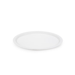 Tava rotunda pentru servire, plastic, Amy, alb, 29.4 x 1.1 cm