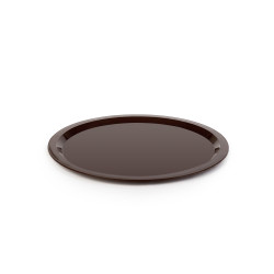 Tava rotunda pentru servire, plastic, Amy, maro, 29.4 x 1.1 cm