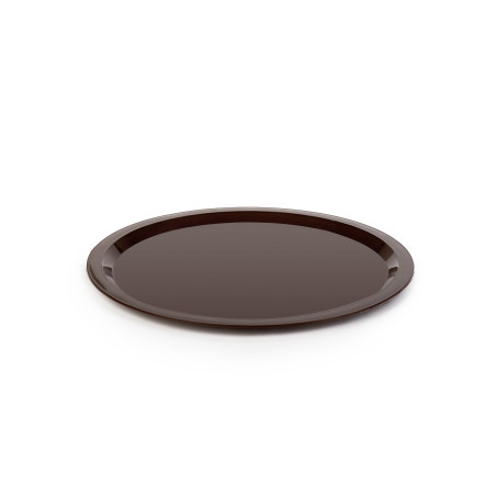 Tava rotunda pentru servire, plastic, Amy, maro, 29.4 x 1.1 cm