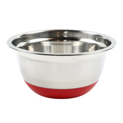 Bol pentru servirea / pregatirea mesei, VK 4014-18, inox + silicon, argintiu, 18 cm