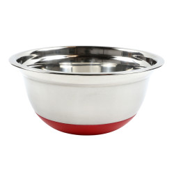 Bol pentru servirea / pregatirea mesei, VK 4014-22, inox + silicon, argintiu, 22 cm