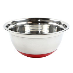 Bol pentru servirea / pregatirea mesei, VK 4014-26, inox + silicon, argintiu, 26 cm