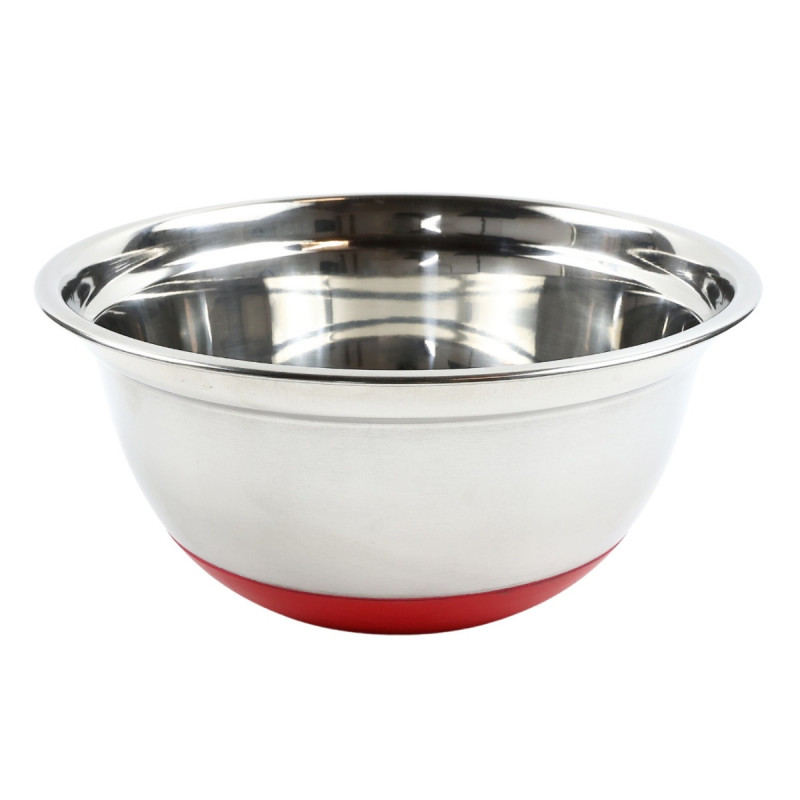 Bol pentru servirea / pregatirea mesei, VK 4014-26, inox + silicon, argintiu, 26 cm