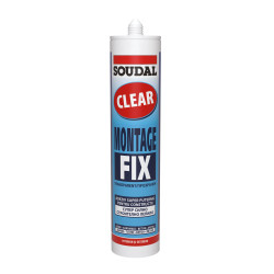 Adeziv montaj pentru constructii, Soudal Montage Fix, interior / exterior, transparent, 280 ml