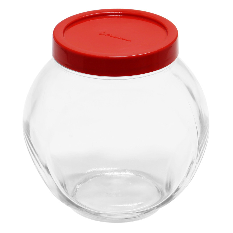 Borcan cu capac Bela 80000, sticla transparenta, 1.5 l