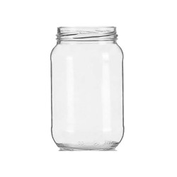 Borcan fara capac TO63, sticla transparenta, capacitate 370 ml