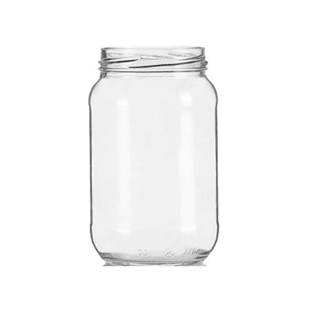 Borcan fara capac TO63, sticla transparenta, capacitate 370 ml