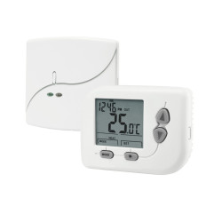 Termostat de ambient pentru centrala, wireless, Paxton BL-BT162-BT62R, programabil, digital, 2 x AAA, alb