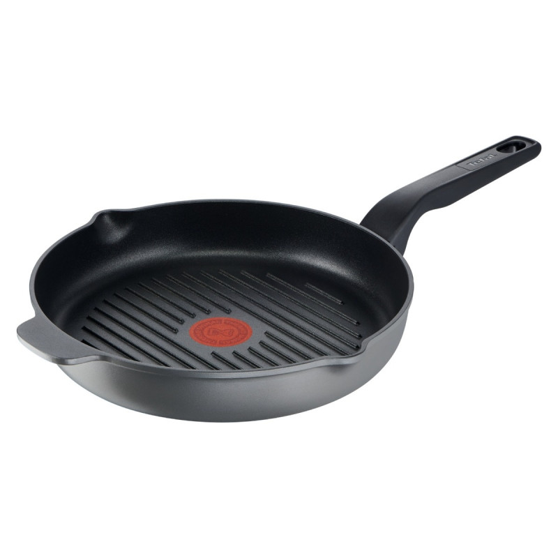 Tigaie grill Tefal XL Force C6854055, aluminiu, invelis antiaderent, negru, 26 cm
