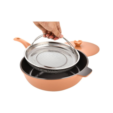 Tigaie Zass ZG-ACS 07, aluminiu, teracota, 28 cm, 4 piese