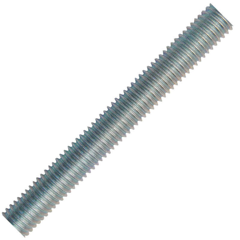 Tija filetata, din otel zincat alb, DIN 975, diametrul M6, 1000 mm