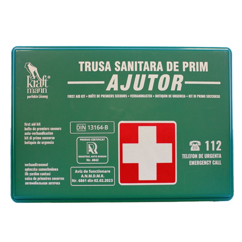 Trusa sanitara de prim ajutor auto, Kraftmann VID2142