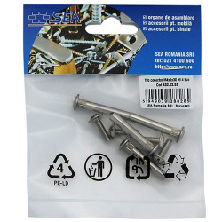 Tub conector + surub, M 4 x 5 x 30 mm, set 4 bucati