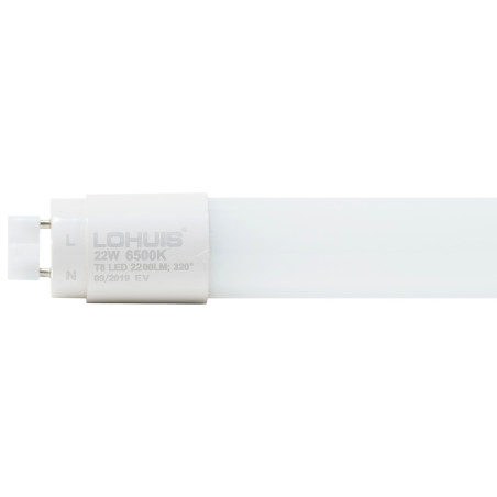 Tub LED Lohuis 22W, lumina rece, 2860 lm, G13, T8, 150 cm, dispersor din sticla