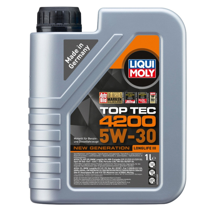 Ulei motor auto Liqui Moly, Top Tec 4200, 5W-30, 1 L, sintetic