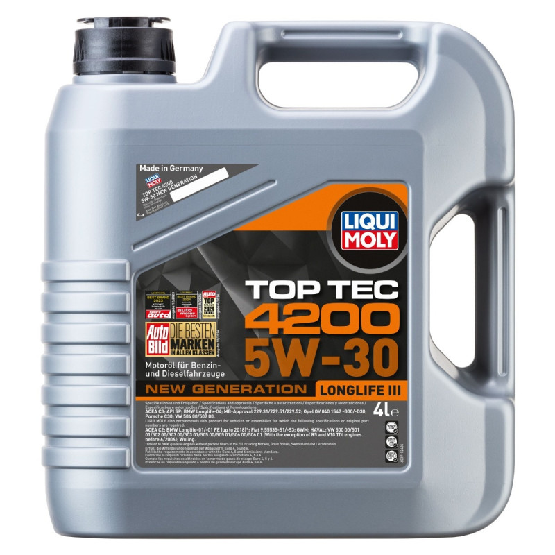 Ulei motor auto Liqui Moly, Top Tec 4200, 5W-30, 4 L, sintetic