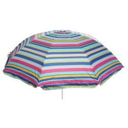 Umbrela soare de plaja / gradina, D12609, rotunda, structura metal, multicolor, D 220 cm