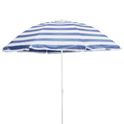 Umbrela soare de plaja / gradina, WH002-2, rotunda, structura metal, albastru, D 180 cm