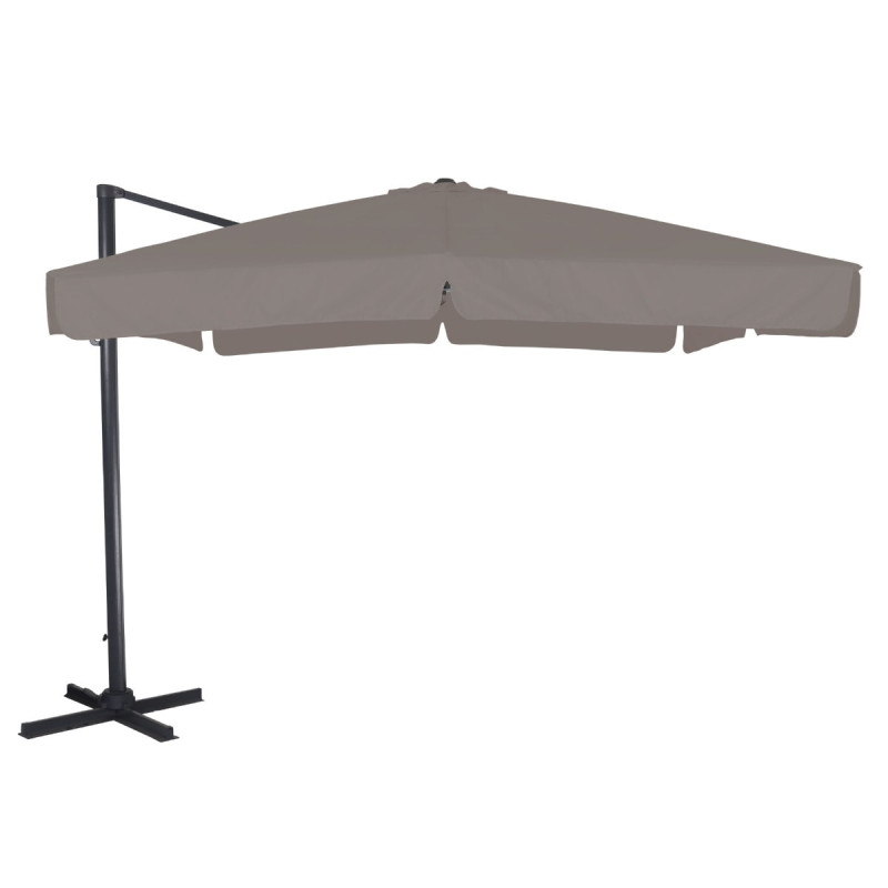 Umbrela soare de terasa / gradina Havana Grandio Mob, patrata, structura metal, gri, 300 x 300 cm