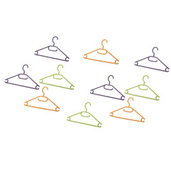 Umerase haine Coronet, plastic, 42 cm, multicolor, set 10 bucati