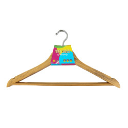 Umerase haine Ella Home, lemn, carlig rotativ, 45 x 22 cm, natur, set 3 bucati