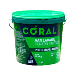 Var lavabil interior, Coral, alb, 10 L