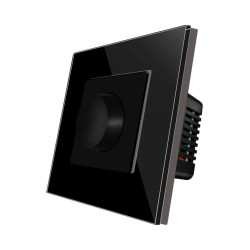 Variator de tensiune Luxion LXD-MP-DM01GF-B, incastrat, 500W, rama din sticla inclusa, negru