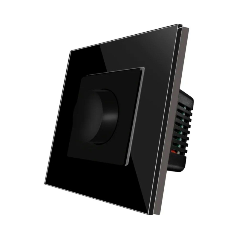 Variator de tensiune Luxion LXD-MP-DM01GF-B, incastrat, 500W, rama din sticla inclusa, negru