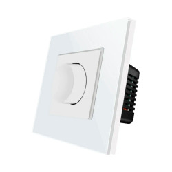 Variator de tensiune Luxion LXD-MP-DM01GF-W, incastrat, 500W, rama din sticla inclusa, alb