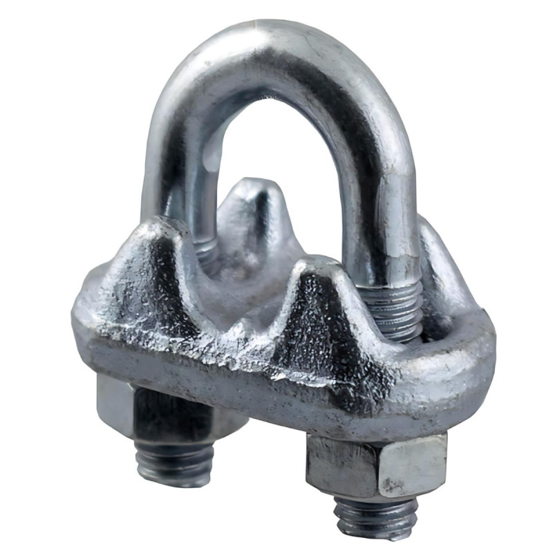 Brida zincata, Cablero ID011A11U, pentru legare cablu otel de 11 mm, set 2 bucati Brida zincata, Cablero ID011A11U, pentru legare cablu otel de 11 mm, set 2 bucati