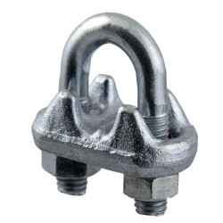 Brida zincata, Cablero ID011A14A, pentru legare cablu otel de 14 mm
