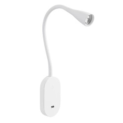 Veioza LED Hoff Wall, de perete, 3.5W, 335lm, lumina neutra 4000K, dimabila, alba , moderna