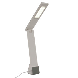 Veioza LED Lisa 5W + USB, functie touch, 3 trepte de lumina, argintie, moderna