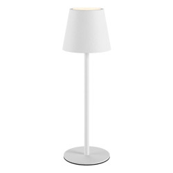 Veioza LED Moby 90573, 3.5W, lumina calda / neutra / rece, dimabila, comutator tactil, alba, interior / exterior, moderna