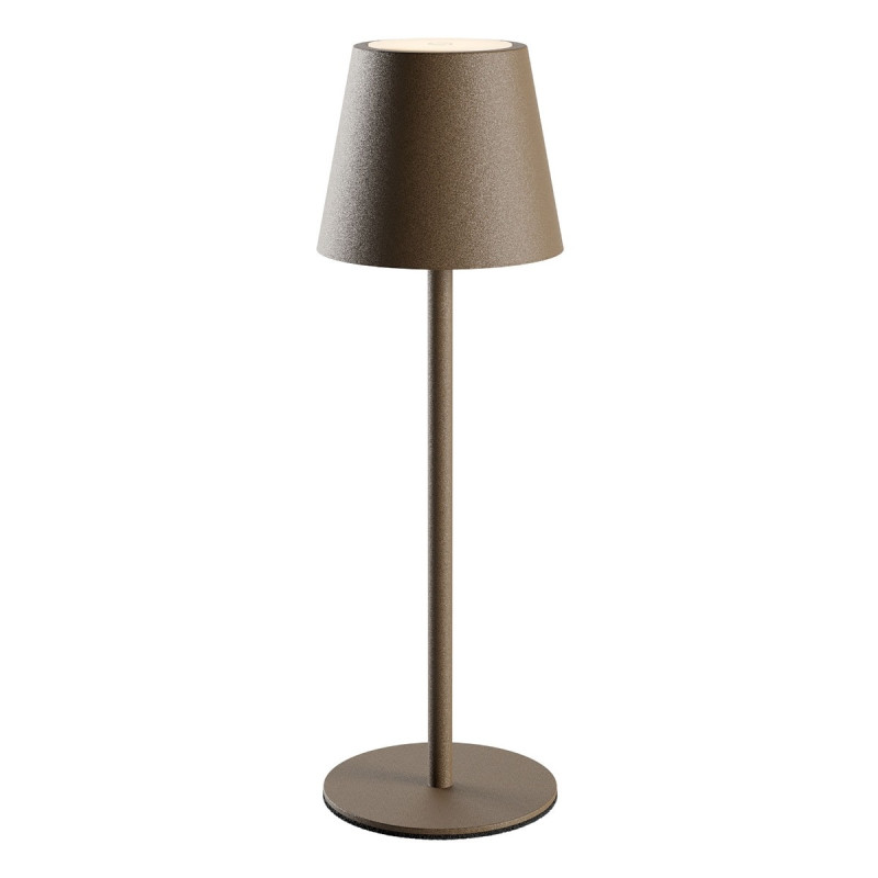 Veioza LED Moby 90574, 3.5W, lumina calda / neutra / rece, dimabila, comutator tactil, corten, interior / exterior, moderna